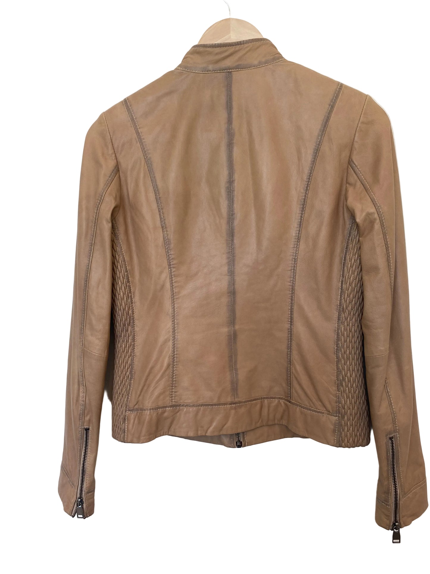 Vintage skinnjakke brun