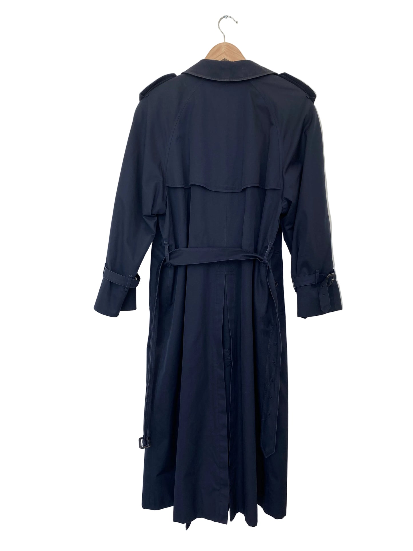 Burberry vintagefrakk med belte navy