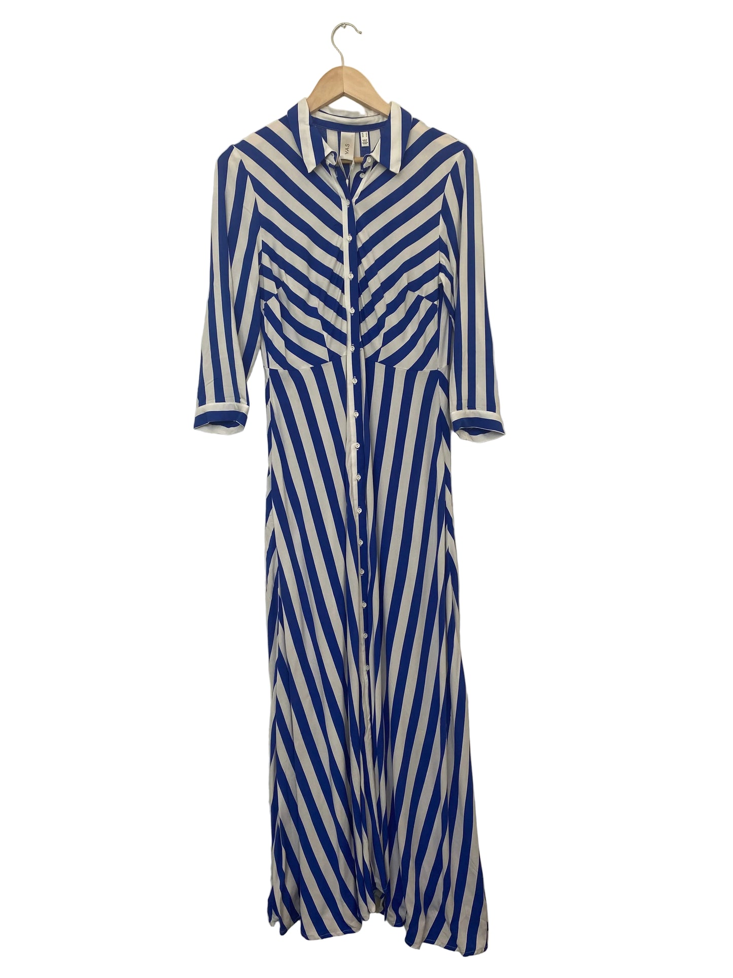 YAS Savanna long shirt dress stripet blå