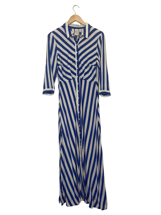 YAS Savanna long shirt dress stripet blå